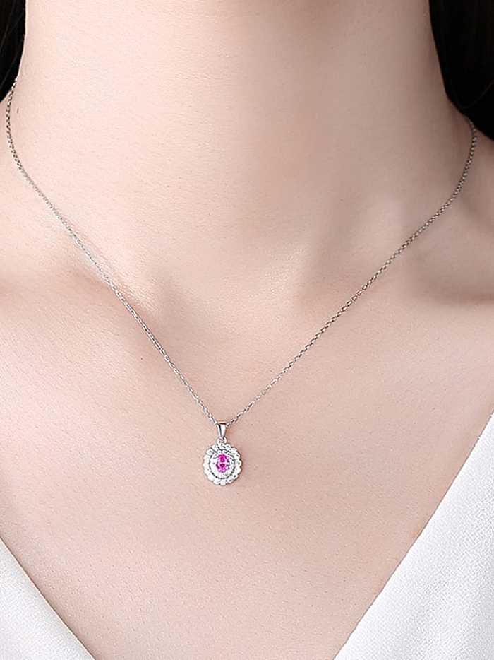 925 Sterling Silver Cubic Zirconia Oval Minimalist Necklace