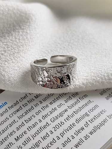 925 Sterling Silver Irregular Minimalist Band Ring