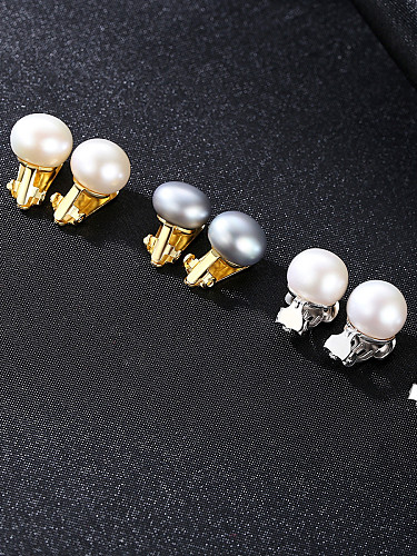 Pendientes de plata de ley con perlas naturales de 10-15 mm