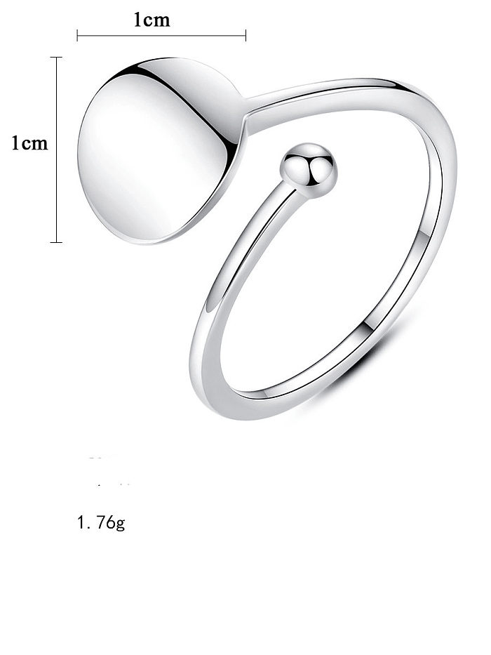 925 Sterling Silver Smooth Round Minimalist Free Size Band Ring