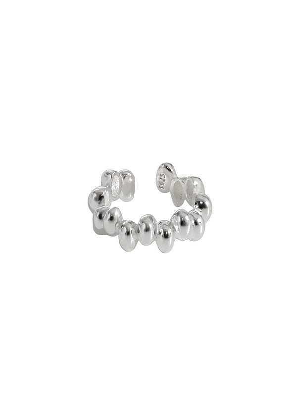 925 Sterling Silver Bead Round Vintage Single Earring