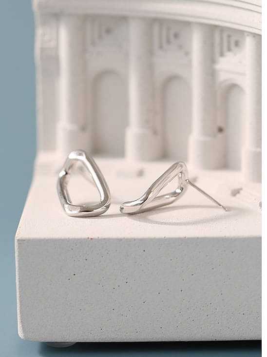 925 sterling silver simple hollow irregular geometry Earring