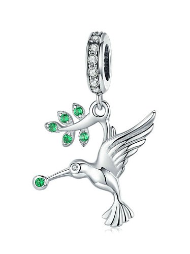 925 silver cute bird charms