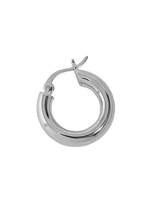 925 Sterling Silber Karneol geometrischer minimalistischer Huggie-Ohrring [einzeln + nur eins]