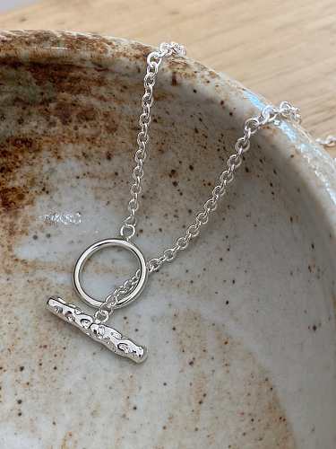 925 Sterling Silver Heavy Industry Irregular Necklace