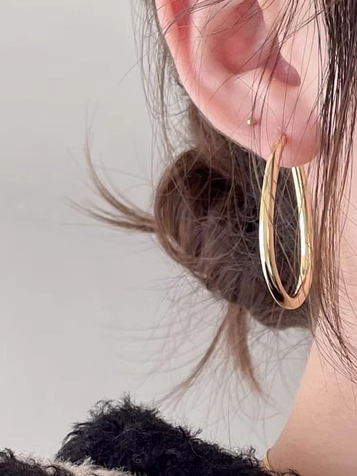 925 Sterling Silver Geometric Vintage Hook Earring