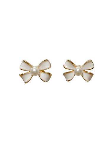 Boucles d'oreilles minimalistes en argent sterling 925 avec nœud papillon