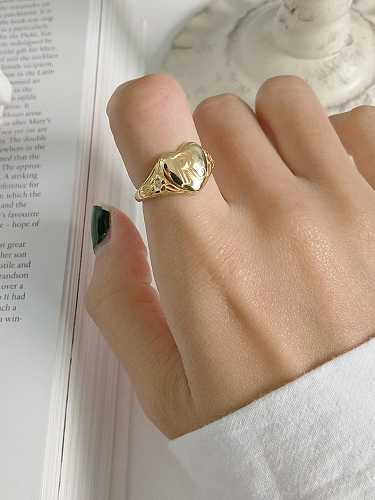 خاتم ميدي من الفضة الإسترليني عيار 925 بتصميم قلب إنجليزي فاخر