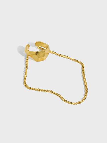 Minimalistischer Einfädler-Ohrring mit Quasten aus 925er Sterlingsilber [einzeln]