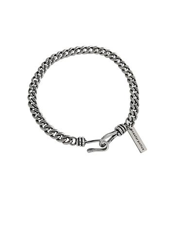 925er Sterlingsilber mit antik versilberten Ketten-Liebhaber-Armbändern