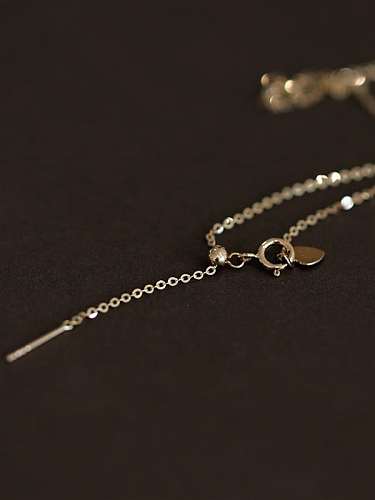 925 Sterling Silver Needle pull adjustment chain Dainty Necklace