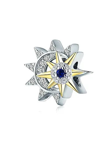 925 silver star moon charms