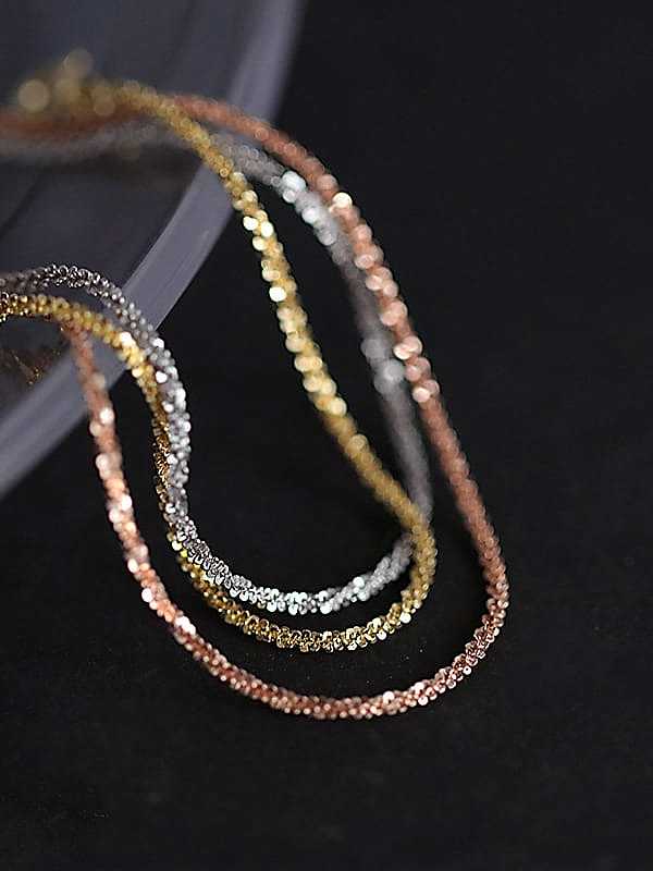 925 Sterling Silver Weave Trend Link Bracelet