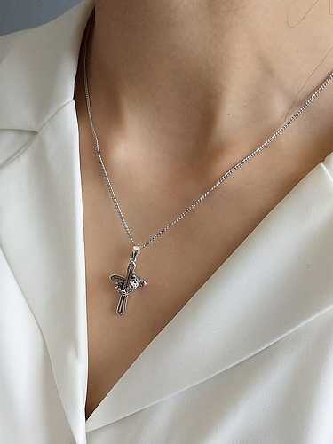 925 Sterling Silver Cross Minimalist Regligious Necklace
