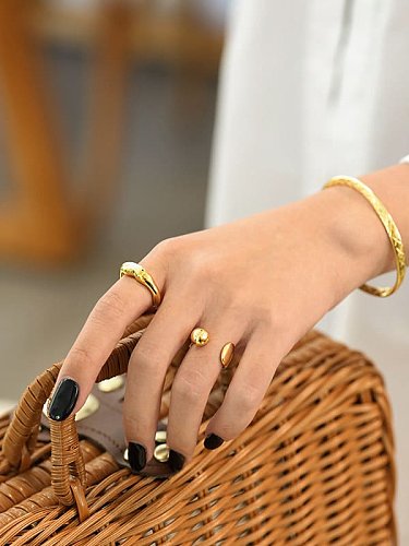 925 Sterling Silver Smooth Irregular Minimalist Band Ring