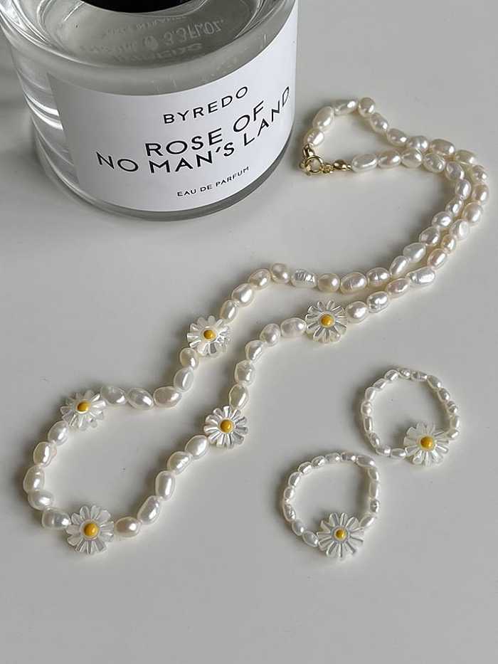 Minimalistische Perlenkette mit Süßwasserperlen aus 925er Sterlingsilber
