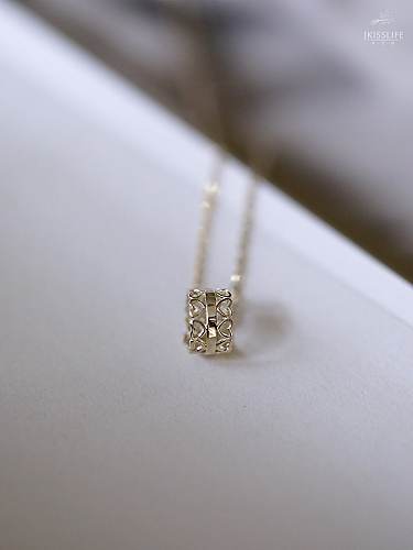 925 Sterling Silver Cubic Zirconia Geometric Dainty Necklace