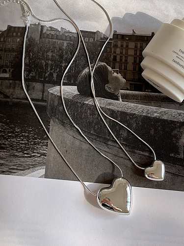 Minimalistische Herzkette aus 925er Sterlingsilber