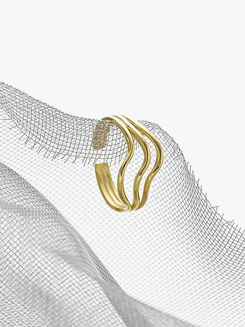 925 Sterling Silver Irregular Minimalist Stackable Ring