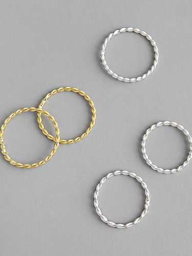 Hohler runder minimalistischer Midi-Ring aus 925er Sterlingsilber