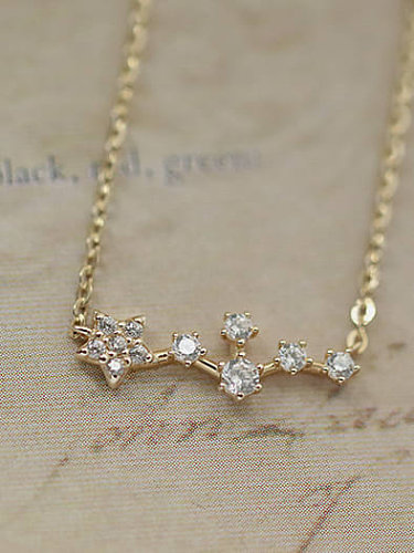 925 Sterling Silver Cubic Zirconia Flower Dainty Necklace