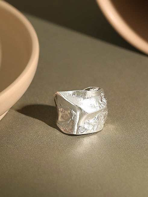 925 Sterling Silver Irregular Vintage Band Ring