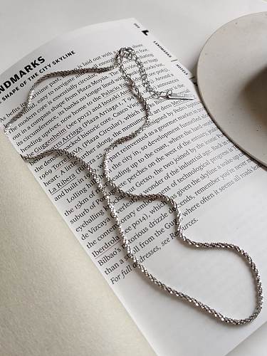 925 Sterling Silver Cauliflower Chain Necklace