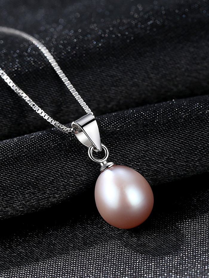 Sterling Silver seeds with fresh pearl necklace