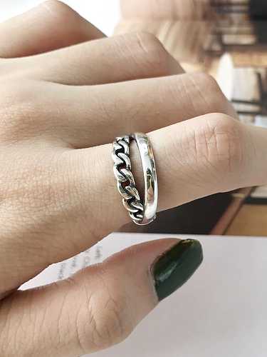 S925 Sterling Silver chain making old personalized opening ring