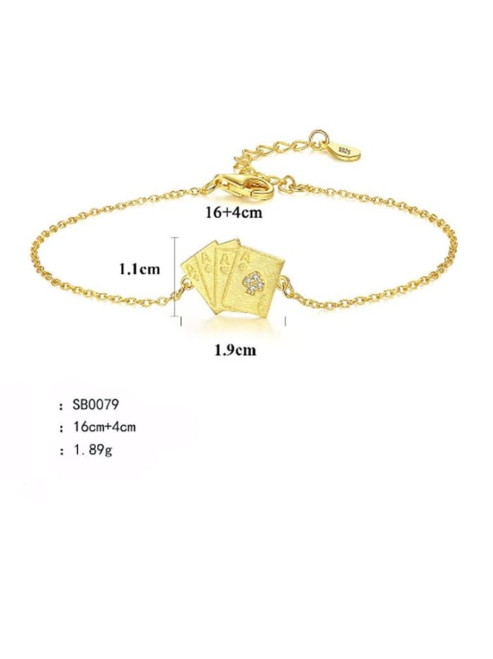 Bracelet à maillons géométriques minimalistes en argent sterling 925