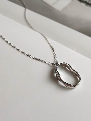 925 Sterling Silver fashion geometric Necklace