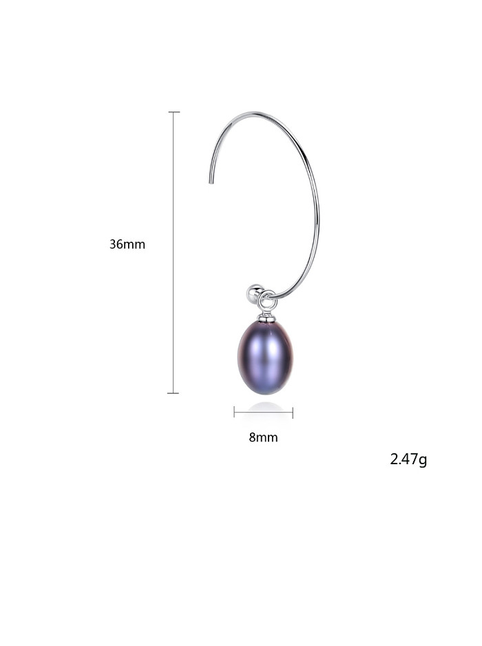 Boucles d'oreilles minimalistes en perles d'eau douce en argent sterling