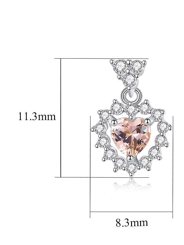 Boucles d'oreilles pendantes de luxe en argent sterling 925 avec zircon cubique