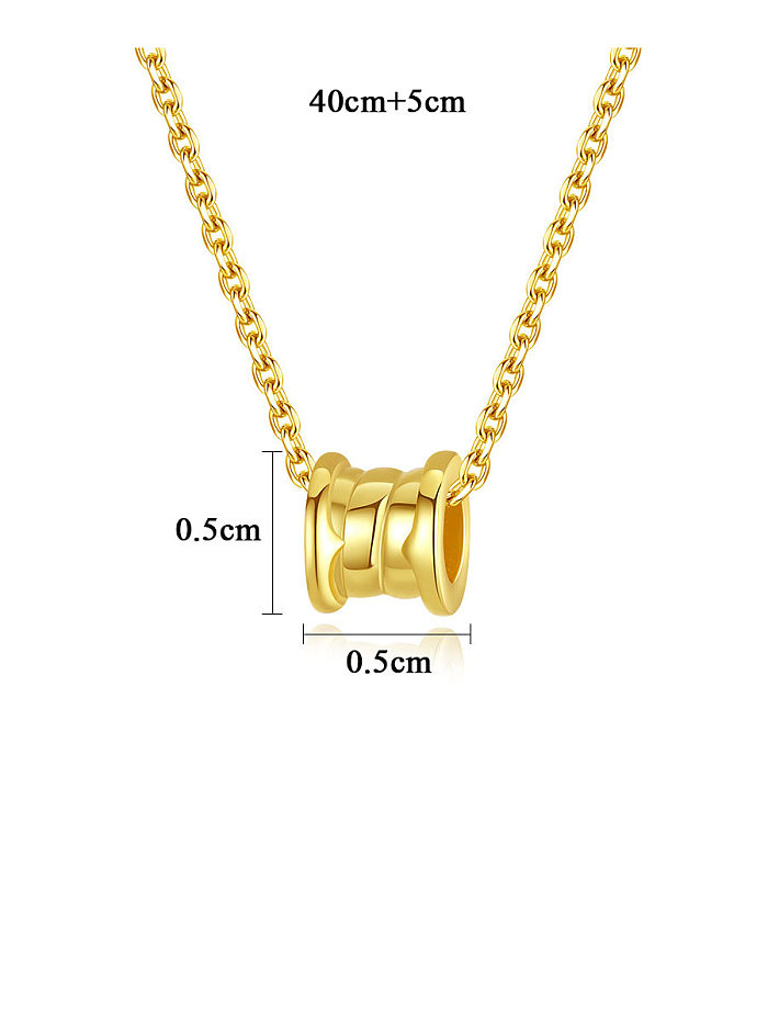 925 Sterling Silver With Gold Plated Personality Geometric Necklaces