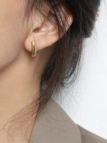 925 Sterling Silver Geometric Vintage Stud Earring