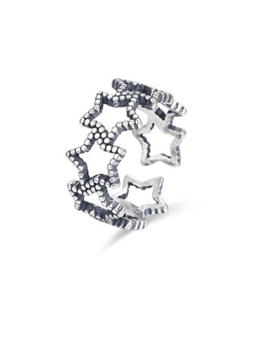خاتم من الفضة الإسترليني عيار 925 بتصميم نجمة مجوفة