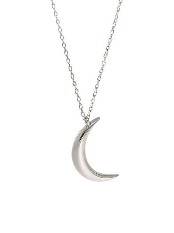 Colar com pingente minimalista de lua em prata esterlina 925