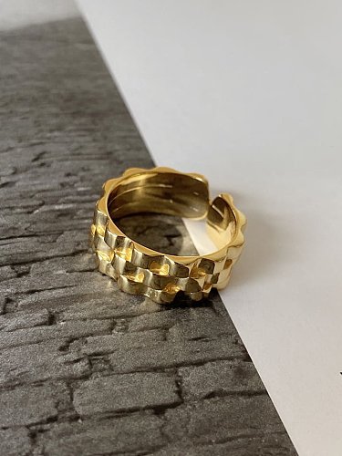 Geometrischer Vintage-Ring aus 925er Sterlingsilber