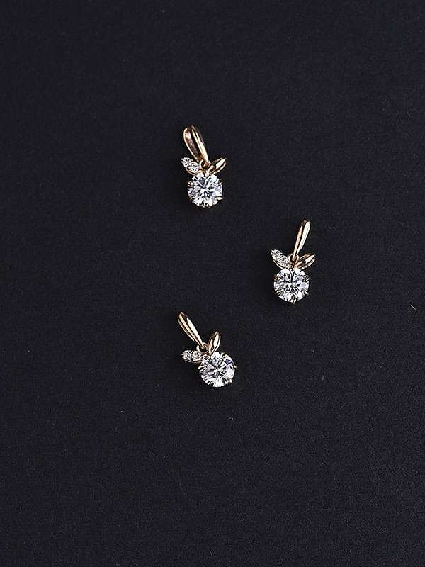 925 Sterling Silver Cubic Zirconia Rabbit Dainty Necklace