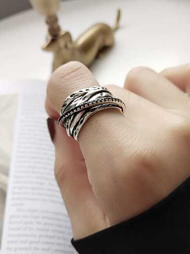 925 Sterling Silver Vintage Line Free Size Midi Ring