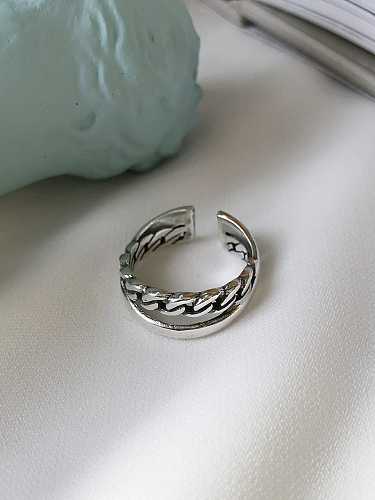 S925 Sterling Silver chain making old personalized opening ring