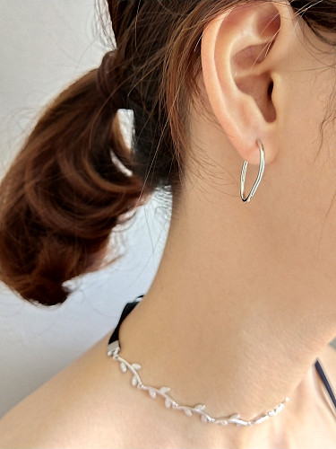 Sterling Silver geometric minimalist studs earring