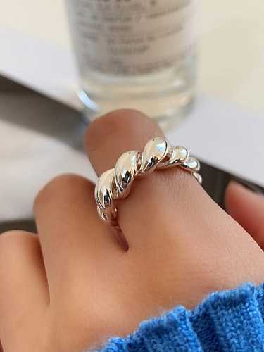925 Sterling Silver Round Vintage Band Ring