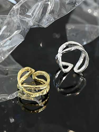 925 Sterling Silver Irregular Vintage Band Ring