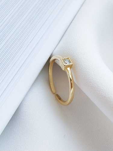 Geometrischer minimalistischer Nubuk-Diamant-Midi-Ring aus 925er Sterlingsilber