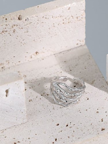 925 Sterling Silver Irregular Vintage Stackable Ring