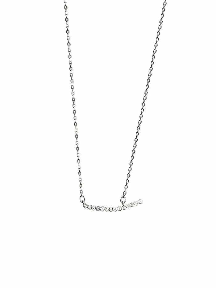 925 Sterling Silber Strass zierliche Halskette