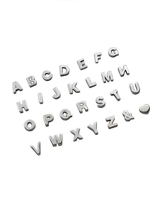 Pingentes simples de prata esterlina estilo CHIC 26 letras inglesas