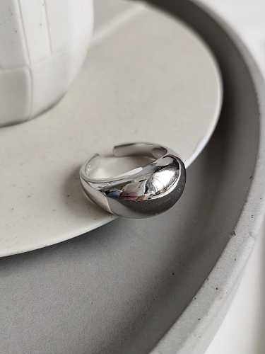 خاتم فضة استرليني عيار 925 بتصميم هندسي مجاني