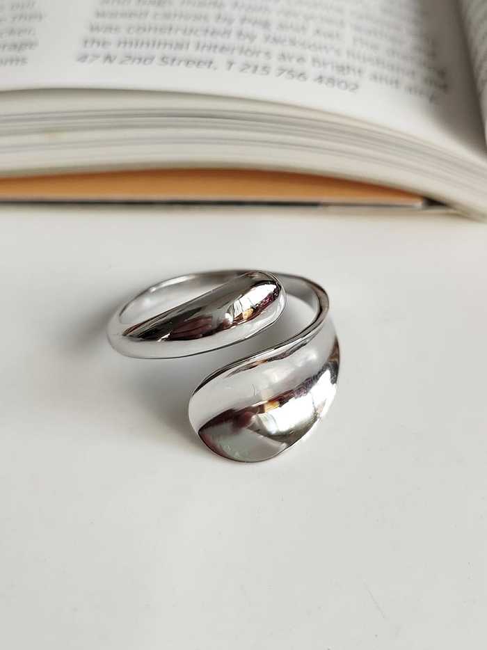 925 Sterling Silver Smooth Water Drop Minimalist Band Ring